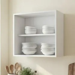 Armário de Cozinha Aéreo Nicho 60cm Pérola Z34 Branco - Mpozenat