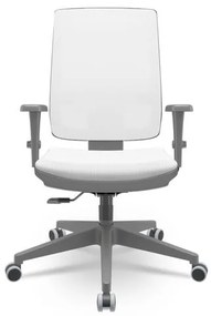 Cadeira Brizza Diretor Grafite Tela Branca Assento Aero Branco Base RelaxPlax Piramidal - 66364 Sun House