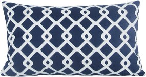 Capa almofada LYON Veludo estampado Geométrico Azul 30x50cm