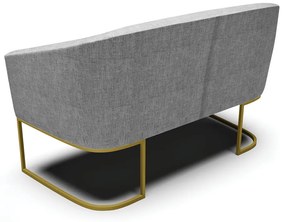 Sofá 2 Lugares Namoradeira Industrial Dourado Stella Linho D03 - D'Rossi - A26 Grafite