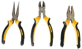 Kit Alicates Metal Cabo em Plástico 3 Peças