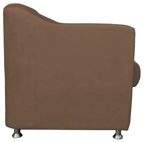 Poltrona Puff Cecilia Suede Decorativa Sala Recepção Marrom