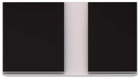 Kit 02 Armários Aéreo de Cozinha Lavanderia 02 Portas Agata 100 cm - D'Rossi - Branco e Preto
