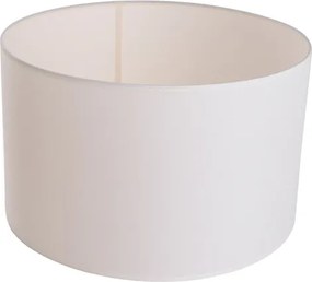 Cupula Cilindrica Tecido Bege Boca Larga 49Cm