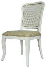 A Cadeira Louis XV Encosto em palha - Branco Kleiner