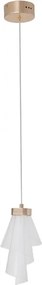 Pendente Led Acrilico E Aluminio Dourado 4W 3000K Zaha