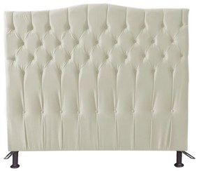 Cabeceira Cama Box Casal 140cm Capitonê Sofia Suede Bege - Sheep Estofados - Bege