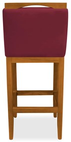 Banqueta Decorativa Elis Veludo Bordo
