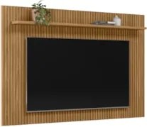 Painel TV 75 Pol 201cm Ripado com Prateleira Benty Nature L06 - Mpozen
