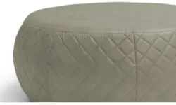 Puff Decorativo 105cm Tressê C19 Sintético Bege Escuro - Domi