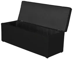 Calçadeira Baú 140 cm Paris Corano Preto - JS Móveis
