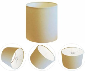 Cúpula Abajur Cilíndrica Cp-7001 Ø13x15cm - Algodão Crú