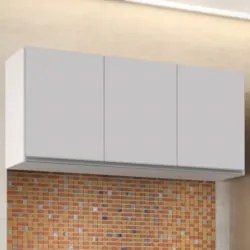 Armário de Cozinha Aéreo 120cm 3 Portas Virgínia Branco - Lumil