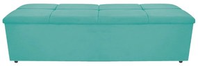 Calçadeira Munique 160 cm Queen Size Suede Azul Tiffany - ADJ Decor