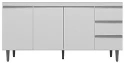 Balcão Gabinete Para Pia 150cm sem Tampo 3 Portas 3 Gavetas Andréia Br