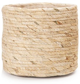 Cachepot em Fibra Natural Cesto Bege - 20cm