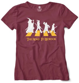 Camiseta Baby Look Feminina The Road to Mordor O Senhor dos Anéis - Cinza Chumbo - GG