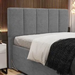 Cabeceira Cama Box Casal 140cm Pérola W01 Linho Cinza Escuro - Mpozena