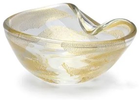 Bowl 1 Transparente Áureo Murano Cristais Cadoro