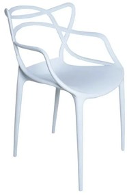 Cadeira Externa De PlásticoReciclável Decorativa Amsterdam Branco L15 - Gran Belo
