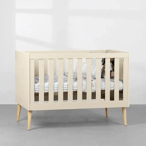 Berço Mini Cama Noah com Pés Retrô Natural - Areia