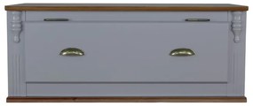 Armário Aéreo Cozinha 1 Porta Basculante Hannover Cinza e Imbuia - Wood Prime NL 38654