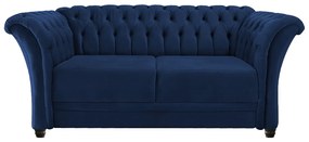 Namoradeira Chesterfield Sofia Suede Azul Marinho - ADJ Decor