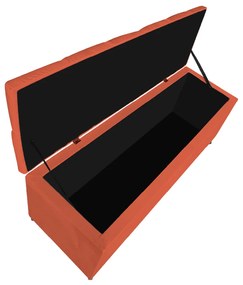 Calçadeira Estofada Liverpool 90 cm Solteiro Suede Terracota - ADJ Decor