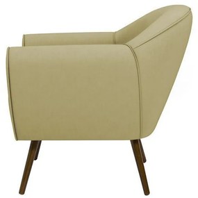 Poltrona Decorativa Sacha PU Sintético Bege G15 - Gran Belo