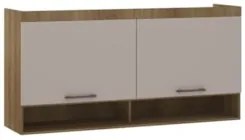 Armário Aéreo Ponte Modulado 165cm Delphi Avelã/Cinnamon L01 - Mpozena