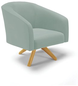 Poltrona Decorativa Giratória MA30 Stella Cotelê Int/Veludo D03 - D'Rossi - Menta