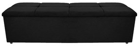 Calçadeira Munique 195 cm King Size Corano Preto - ADJ Decor