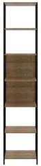 Estante Livreiro Steel Quadra 27808 6 Prateleiras Vermont Base Preta -