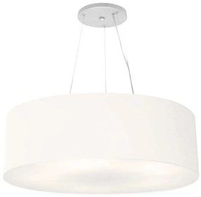 Lustre Pendente Cilíndrico Md-4381 Cúpula em Tecido 100x30cm Branco - Bivolt