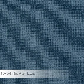 Kit 2 Cadeiras Decorativa Sala de Jantar Sidnei Linho Azul G17 - Gran Belo