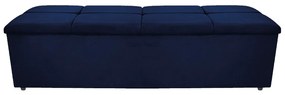 Calçadeira Munique 160 cm Queen Size Suede Azul Marinho - ADJ Decor