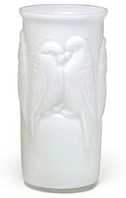 Vaso Periquito Branco Leitoso Murano Cristais Cadoro