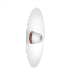 Arandela Eclisse Ø50X12Cm Metal Alumínio E Vidro 01Xled 9W 2700K - Old... (COBRE FOSCO)