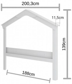 Casinha Infantil Solteiro Porta Livros Montessori - Branco