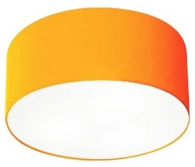 Plafon Cilíndrico Vivare Md-3010 Cúpula em Tecido 30x12cm - Bivolt - Laranja - 110V/220V