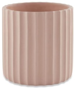 Cachepot Texturizado em Cimento Rosa