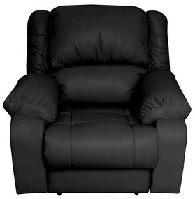 Poltrona do Papai Reclinável Elétrica com Entrada USB Magnum PU Sintético Preto G23 - Gran Belo