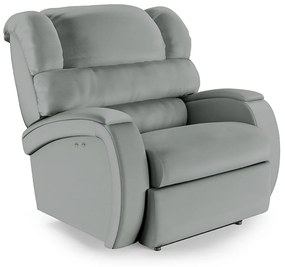 Poltrona do Papai Reclinável Napoli Power Touch Massagem PU FH1 - D'Rossi - Cinza