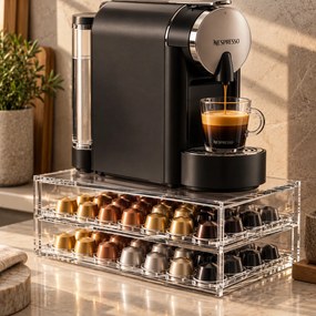 Gaveteiro Para Cápsulas Nespresso Acrílico