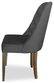 kit com 8 Cadeiras de Jantar Dublin Suede Cinza Grafite