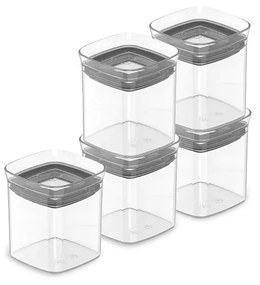 Kit 5 Potes Herméticos de Acrílico - 150ml