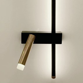 Arandela Let Esquerda 18X08X50,2Cm Led 18W - Usina 19776/500E (CB-M / CB-P - Cobre Metálico / Cobre Brilho Polído, 3000k)