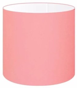 Cúpula em tecido cilíndrica abajur luminária cp-4046 18x18cm rosa bebê