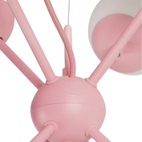 Pendente Dança Ø67X56Cm 8Xg9 / Metal E Globo Ø12Cm | Usina 16732/8 (AZO-F - Azul Oceano Fosco, CLEAR)