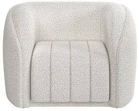 Poltrona Decorativa Sala de Estar Adam Boucle Branco G45 - Gran Belo